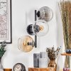 Koyoto Lampada a sfera, Applique Ambrato, Chiaro, Grigio fumo, 3-Luci