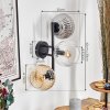 Koyoto Lampada a sfera, Applique Ambrato, Chiaro, Grigio fumo, 3-Luci