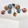 Ripoll Plafoniera, Lampada a sfera Blu, Oro, Ramato, 8-Luci