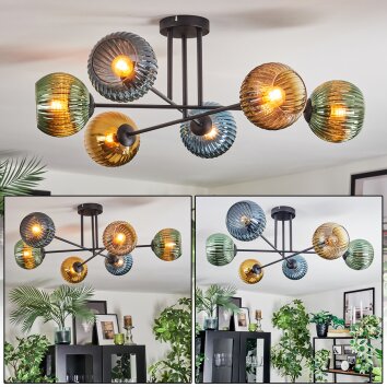 Koyoto Plafoniera, Lampada a sfera 78 cm Blu, Oro, Verde, 6-Luci