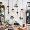 Gastor Lampadario a sospensione, Lampada a sfera, Lampada a sospensione Ambrato, Chiaro, Grigio fumo, 8-Luci