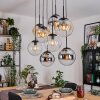 Gastor Lampadario a sospensione, Lampada a sfera, Lampada a sospensione Ambrato, Cromo, Chiaro, Grigio fumo, 8-Luci