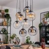 Gastor Lampadario a sospensione, Lampada a sfera, Lampada a sospensione Ambrato, Chiaro, Grigio fumo, 8-Luci