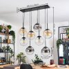 Gastor Lampadario a sospensione, Lampada a sfera, Lampada a sospensione Ambrato, Chiaro, Grigio fumo, 8-Luci
