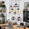 Gastor Lampadario a sospensione, Lampada a sfera, Lampada a sospensione Ambrato, Chiaro, Grigio fumo, 8-Luci