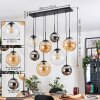Gastor Lampadario a sospensione, Lampada a sfera, Lampada a sospensione Ambrato, Cromo, Chiaro, Grigio fumo, 8-Luci