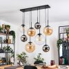 Gastor Lampadario a sospensione, Lampada a sfera, Lampada a sospensione Ambrato, Cromo, Chiaro, Grigio fumo, 8-Luci