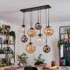 Gastor Lampadario a sospensione, Lampada a sfera, Lampada a sospensione Ambrato, Cromo, Chiaro, Grigio fumo, 8-Luci