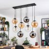 Gastor Lampadario a sospensione, Lampada a sfera, Lampada a sospensione Ambrato, Cromo, Chiaro, Grigio fumo, 8-Luci