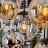 Gastor Lampadario a sospensione, Lampada a sfera, Lampada a sospensione Ambrato, Cromo, Chiaro, Grigio fumo, 8-Luci