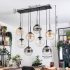 Gastor Lampadario a sospensione, Lampada a sfera, Lampada a sospensione Ambrato, Chiaro, Grigio fumo, 8-Luci