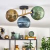 Koyoto Plafoniera, Lampada a sfera Oro, Nero, 3-Luci
