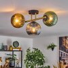 Koyoto Plafoniera, Lampada a sfera Oro, Nero, 3-Luci