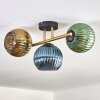 Koyoto Plafoniera, Lampada a sfera Oro, Nero, 3-Luci