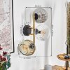 Ripoll Lampada a sfera, Applique Oro, Nero, 3-Luci