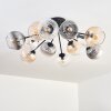 Koyoto Plafoniera, Lampada a sfera 89 cm Ambrato, Chiaro, Grigio fumo, 12-Luci