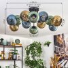 Koyoto Plafoniera, Lampada a sfera 89 cm Blu, Oro, Verde, 12-Luci
