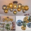 Ripoll Plafoniera, Lampada a sfera Blu, Oro, Verde, 12-Luci