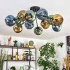 Ripoll Plafoniera, Lampada a sfera Blu, Oro, Verde, 12-Luci