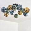 Ripoll Plafoniera, Lampada a sfera Blu, Oro, Verde, 12-Luci