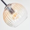 Koyoto Plafoniera, Lampada a sfera 80 cm Ambrato, Chiaro, Grigio fumo, 6-Luci