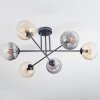 Koyoto Plafoniera, Lampada a sfera 80 cm Ambrato, Chiaro, Grigio fumo, 6-Luci