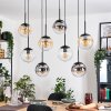 Gastor Lampadario a sospensione, Lampada a sfera, Lampada a sospensione Ambrato, Chiaro, Grigio fumo, 8-Luci