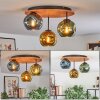 Ripoll Plafoniera, Lampada a sfera Écru, Nero, 3-Luci
