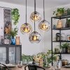 Ripoll Lampadario a sospensione, Lampada a sfera, Lampada a sospensione a cluster Cromo, Chiaro, Grigio fumo, 4-Luci