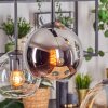 Koyoto Lampadario a sospensione, Lampada a sfera, Lampada a sospensione Ambrato, Cromo, Chiaro, Grigio fumo, 6-Luci
