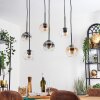 Koyoto Lampadario a sospensione, Lampada a sfera, Lampada a sospensione Ambrato, Chiaro, Grigio fumo, 6-Luci