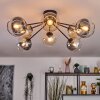 Koyoto Plafoniera, Lampada a sfera 85 cm Ambrato, Chiaro, Grigio fumo, 8-Luci