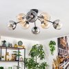 Koyoto Plafoniera, Lampada a sfera 85 cm Ambrato, Chiaro, Grigio fumo, 8-Luci