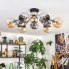 Koyoto Plafoniera, Lampada a sfera 81 cm Ambrato, Cromo, Grigio fumo, 10-Luci