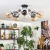 Koyoto Plafoniera, Lampada a sfera 81 cm Ambrato, Cromo, Chiaro, Grigio fumo, 10-Luci