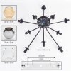 Koyoto Plafoniera, Lampada a sfera 81 cm Ambrato, Cromo, Chiaro, Grigio fumo, 10-Luci