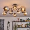 Koyoto Plafoniera, Lampada a sfera 81 cm Ambrato, Cromo, Chiaro, Grigio fumo, 10-Luci