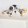 Koyoto Plafoniera, Lampada a sfera 81 cm Ambrato, Cromo, Chiaro, Grigio fumo, 10-Luci