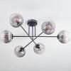Koyoto Plafoniera, Lampada a sfera 78 cm Chiaro, Grigio fumo, 6-Luci