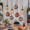 Gastor Lampadario a sospensione, Lampada a sfera, Lampada a sospensione Ambrato, Cromo, Ramato, Grigio fumo, 8-Luci