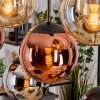 Gastor Lampadario a sospensione, Lampada a sfera, Lampada a sospensione Ambrato, Cromo, Ramato, Grigio fumo, 8-Luci