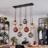 Gastor Lampadario a sospensione, Lampada a sfera, Lampada a sospensione Ambrato, Cromo, Ramato, Grigio fumo, 8-Luci