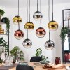 Gastor Lampadario a sospensione, Lampada a sfera, Lampada a sospensione Cromo, Oro, Chiaro, Ramato, Grigio fumo, 8-Luci