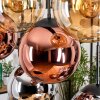 Gastor Lampadario a sospensione, Lampada a sfera, Lampada a sospensione Ambrato, Cromo, Ramato, Grigio fumo, 8-Luci
