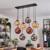 Gastor Lampadario a sospensione, Lampada a sfera, Lampada a sospensione Ambrato, Cromo, Ramato, Grigio fumo, 8-Luci
