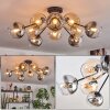 Koyoto Plafoniera, Lampada a sfera 81 cm Ambrato, Chiaro, Grigio fumo, 10-Luci