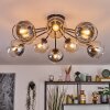 Koyoto Plafoniera, Lampada a sfera 81 cm Ambrato, Chiaro, Grigio fumo, 10-Luci