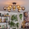 Koyoto Plafoniera, Lampada a sfera 82 cm Ambrato, Grigio fumo, 10-Luci