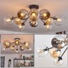 Koyoto Plafoniera, Lampada a sfera 81 cm Ambrato, Cromo, Chiaro, Grigio fumo, 10-Luci