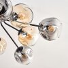 Ripoll Plafoniera, Lampada a sfera Ambrato, Chiaro, Grigio fumo, 10-Luci